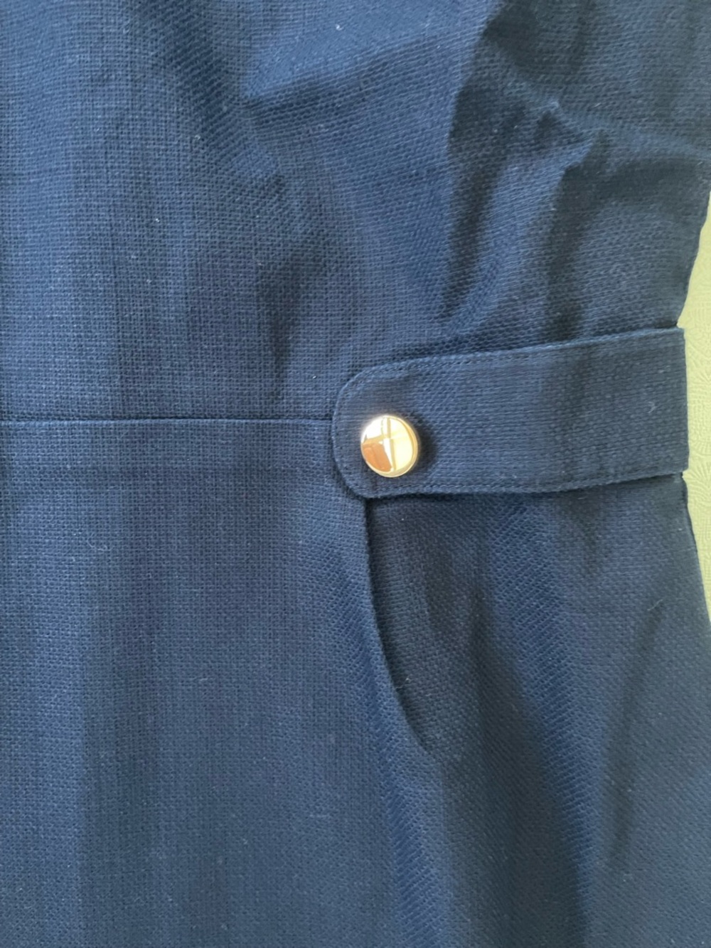 J Crew Navy Sheath Dress with Waist Tabs Sz 2 - Picture 5 of 11